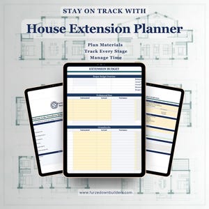 House Extension Planner Spreadsheet | Home Renovation Cost Tracker | Google Sheets & Excel Template | UK Builder