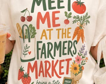 Farmers Market PNG | Vegetable Shirt Design | Summer Produce Clipart | Garden Graphic | Food T-Shirt Design