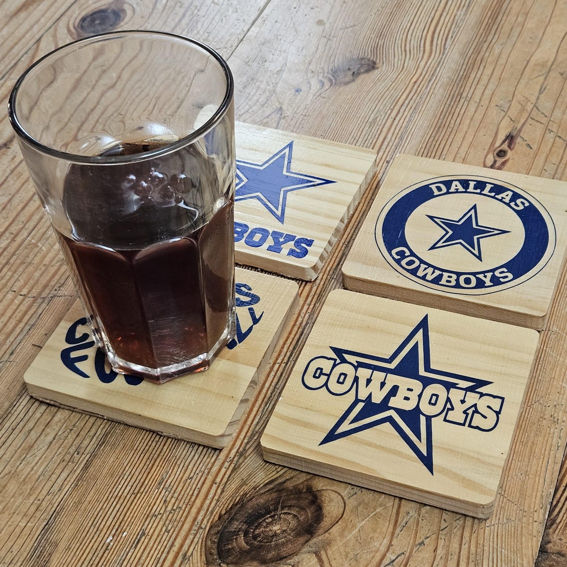 Dallas, Texas, Football, Cowboys Natural Stone or Wood Coasters - Etsy