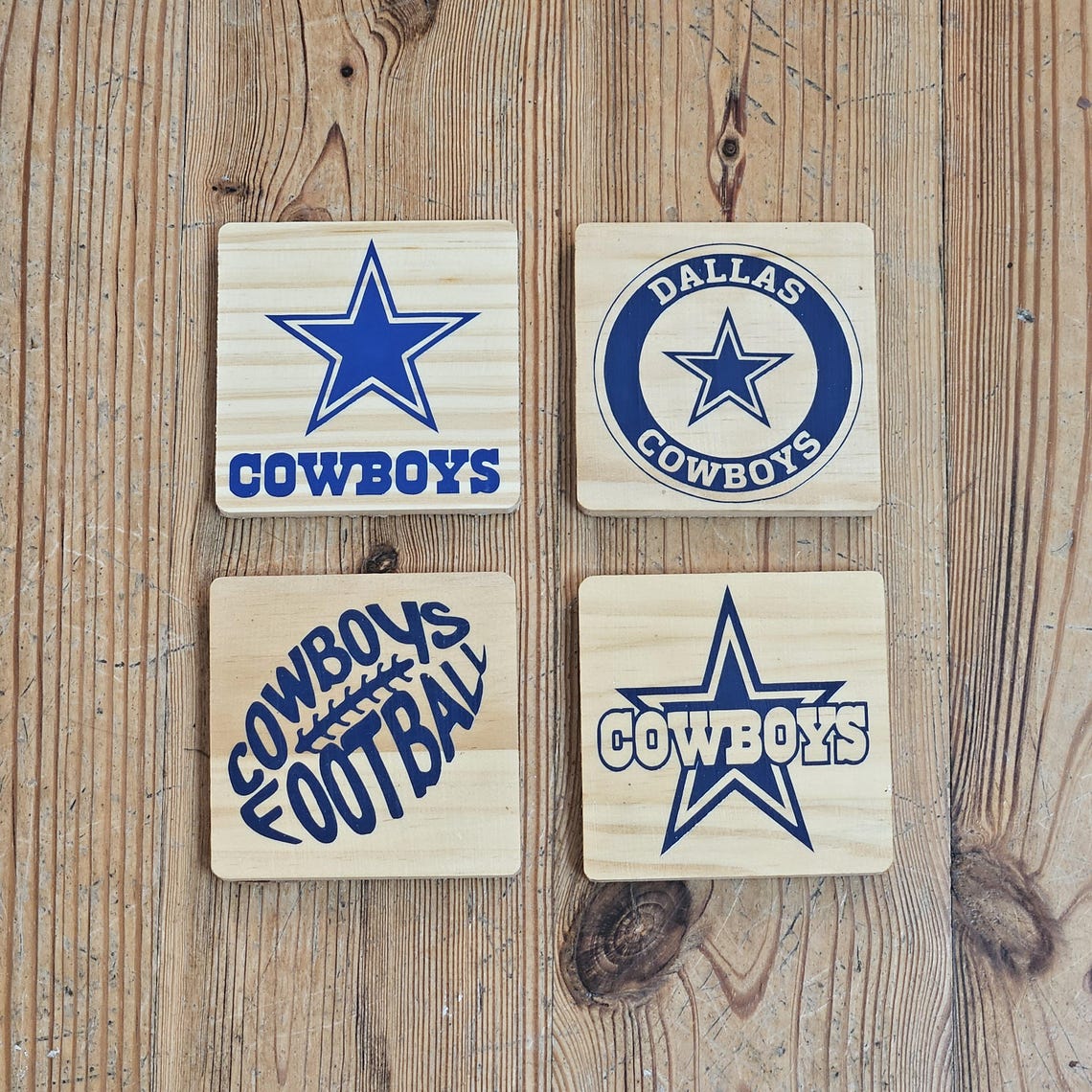 Dallas, Texas, Football, Cowboys Natural Stone or Wood Coasters - Etsy