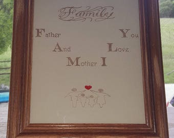 Meaning of Family hand etched picture