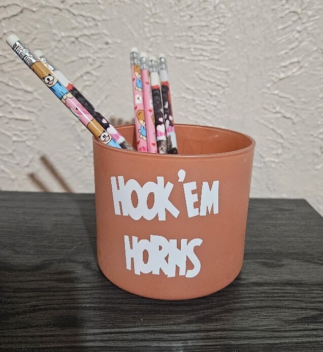 Ut Jar University of Texas UT Longhorn Pen Jar - Etsy