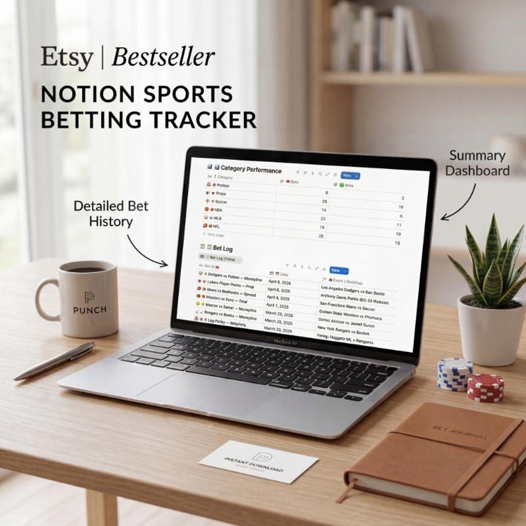 Sports Betting Tracker Notion Template | Bet Log, Profit & Loss ...