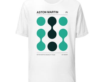 Aston Martin F1 Racing Grafik-T-Shirt, Unisex Formel 1 Streetwear-Bekleidung