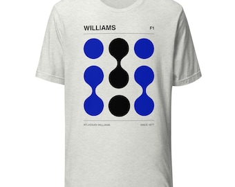 Williams F1 Racing Graphic Tee, Unisex Formel 1 Streetwear-Bekleidung