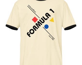 Formel 1 inspiriertes geometrisches Ringer Unisex T-Shirt