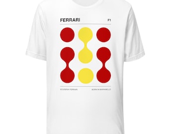 Ferrari F1 Scuderia Racing Grafik-T-Shirt, Unisex Formel 1 Streetwear-Bekleidung