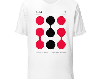 Audi F1 Racing Graphic Tee, Unisex Formel 1 Streetwear-Bekleidung