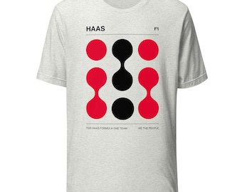 Haas F1 Grafik-T-Shirt, Unisex Formel 1 Racing Streetwear-Bekleidung