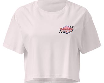 Paddock Club Diner Crop Top für Damen, Formel-1-Rennshirt, Retro F1-Grafik-T-Shirt