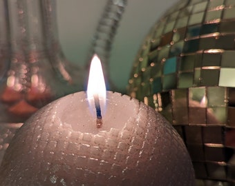 Disco Ball Beeswax Candle