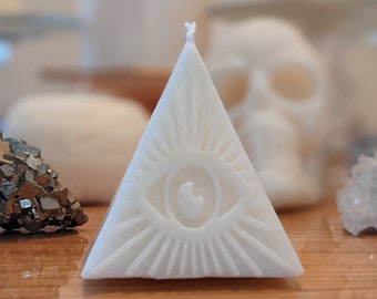 Mini White Beeswax Illuminati Candle