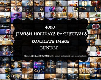 Jewish Holidays & Festivals MEGA image Bundle, 4000+ Semitic Celebration Stock Photo Pack