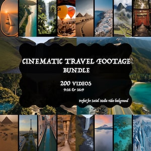 Filmreife Reisevideo-Sammlung | 200 Naturclips (vertikal und horizontal) für gesichtslose YouTube-Videos