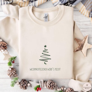 Minimalistischer Weihnachtspulli | Weihnachtssweatshirt mit Spruch | Lustiger Weihnachtsmuffel Pullover | Xmas Geschenk