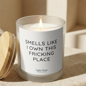 Funny Boss Gift Sarcastic Candle Office Desk Accessory Humorous Coworker Present Gag Birthday Surprise Novelty Jar Soy Wax Scented Home Fragrance Housewarming Idea Bamboo Lid Frosted Glass Container Hand Poured Premium Quality Gift Box