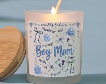 Boy Mom Candle Gift for Mom, Mom of Boys Gift, Mother’s Day Gift for Boy Mom, Son Mom Candle, New Mom Gift, Mom Life Candle Decor