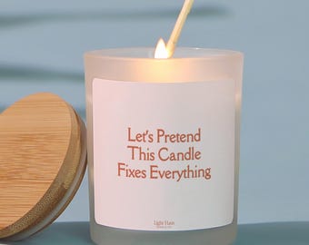 Funny Scented Candle Gift Idea Stress Relief Friend Birthday Present Coworker Appreciation Sarcastic Humor Home Office Desk Accessory Bamboo