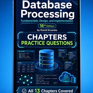 Procesamiento de bases de datos (16.ª edición) Kroenke - Preguntas de práctica por capítulos (Descarga digital)