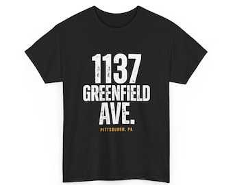 1137 Greenfield Ave / Camiseta de aficionado de los Pittsburgh Steelers