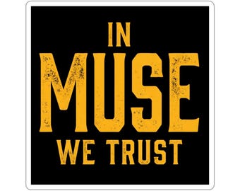 In Muse We Trust Sticker | Pittsburgh Penguins Fan Kiss-Cut Vinyl Sticker | Pens Playoffs 2026