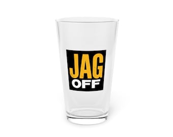 Bicchiere da birra JAGOFF / Slang di Pittsburgh / Regalo divertente di Pittsburgh / Regalo per bar Yinzer / Bicchiere Steel City / Bicchiere da birra PGH / Accessori da bar di Pittsburgh