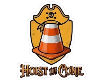Hoist the Cone Sticker | Pittsburgh Pirates Kiss-Cut Vinyl Sticker | Pirates Fan Gift