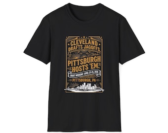 Cleveland sceglie Jagoffs, Pittsburgh ospita Em / Maglietta NFL Draft 2026 / Maglietta umoristica di Pittsburgh