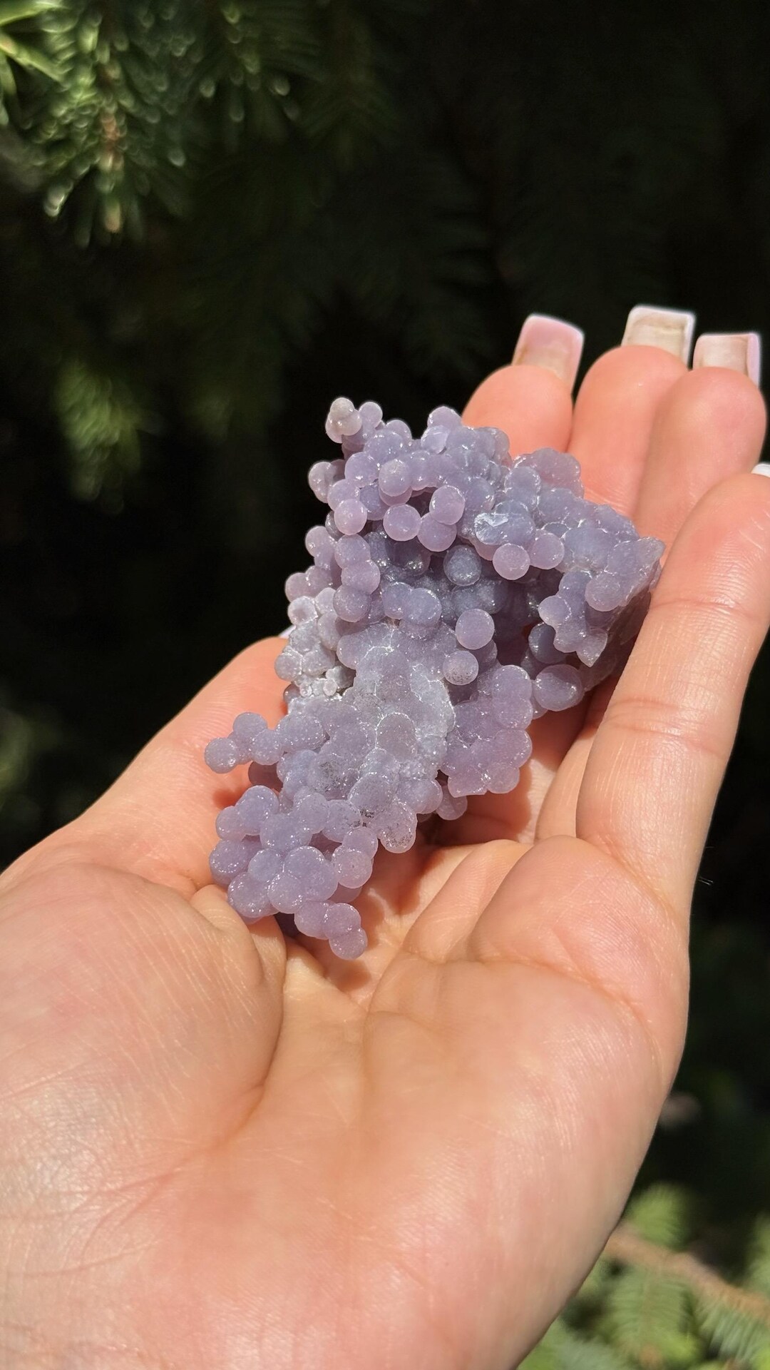 Rare Purple Grape Agate Crystal Cluster: Natural Botryoidal Geode ...