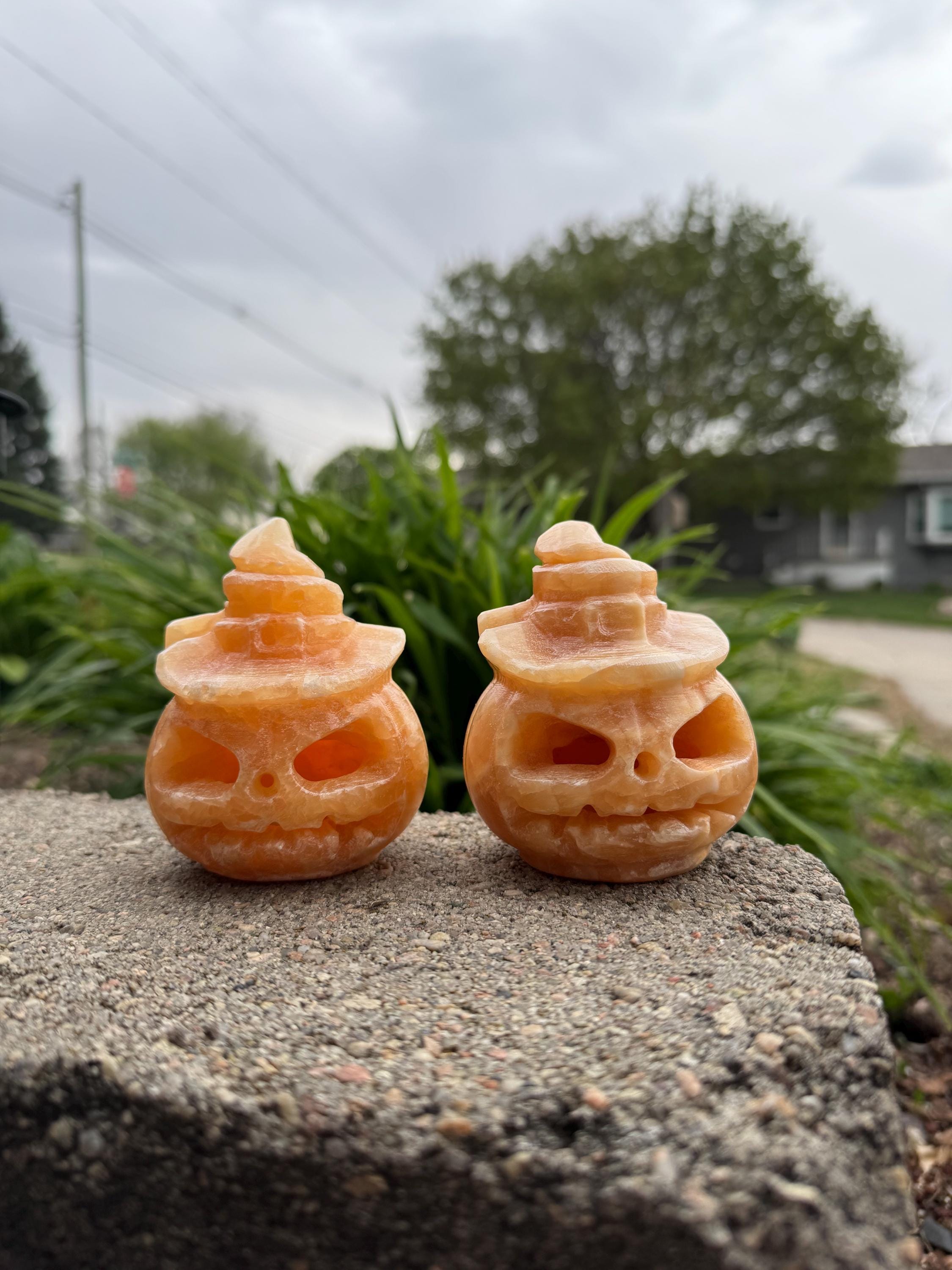 Orange Calcite Jack O Lantern - Etsy