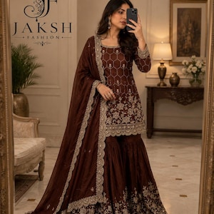 dark brown indian dress Brown Indian Dress