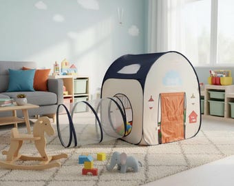 Tienda de juegos infantil con túnel para gatear, casita de juegos interior para niños pequeños, tienda infantil plegable, regalo para niños y niñas.