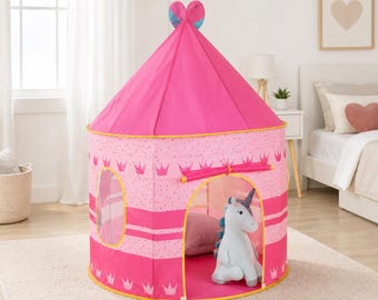 Kids Castle Play Tent, Princess or Space Playhouse, Indoor Foldable Reading Nook