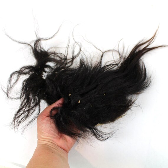 Grade B Buffalo Fur By the Pound WITH CORNCOB BITS Bison Hide tanned leather pelt scrap craft pieces