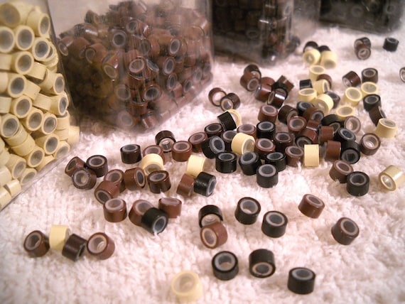 100 Silicon Micro Link Beads for Hair Extensions