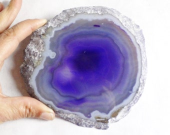 Multipack 3.5-5" agate slices purple colors polished thin slabs natural gemstone for coasters or table markers