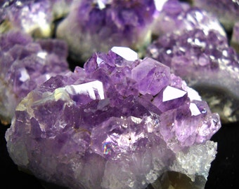 3/4"-1 1/2" THIN CRUST Amethyst cluster chunk purple quartz crystal -Upick Quantity- natural gemstone specimen size Xsmall or XXsmall