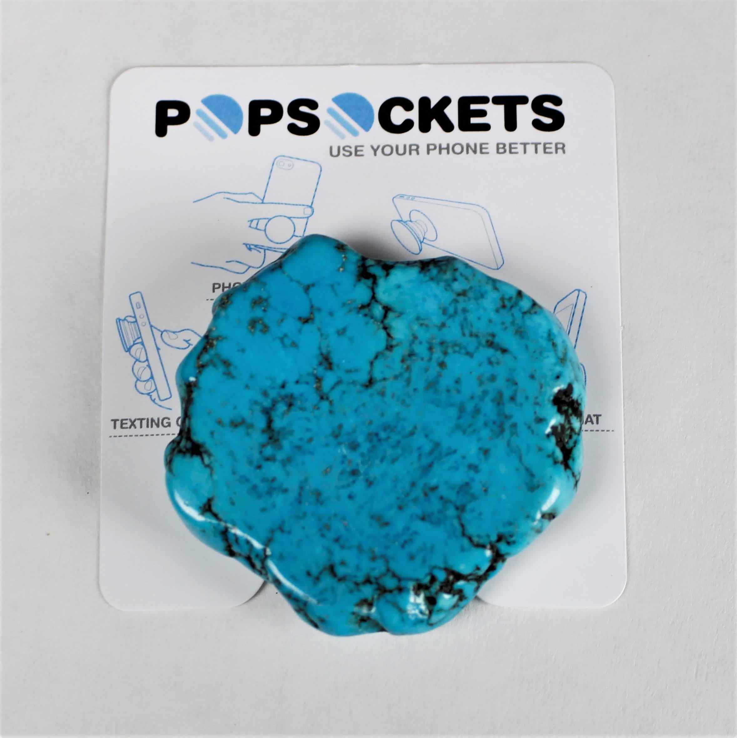 PopSockets Halter In Lila-Blau-Türkis Muster – Mit Austauschbarem PopGrip Für Handys