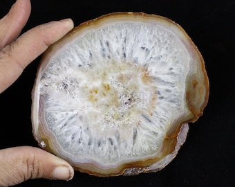 Multipack 3.5-5" agate slices natural colors polished thin slabs natural gemstone good for coasters and table markers