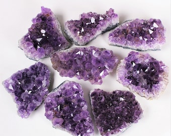 4.5"-5.5" Amethyst cluster chunk purple quartz crystal -Upick Quantity by piece or by pound- natural gemstone bulk wholesale SIZE XL