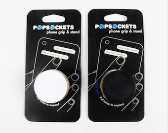 Original popsockets name brand original plain black or white Pop Phone grip cell phone holder pop sockets (original style, NOT swappables)