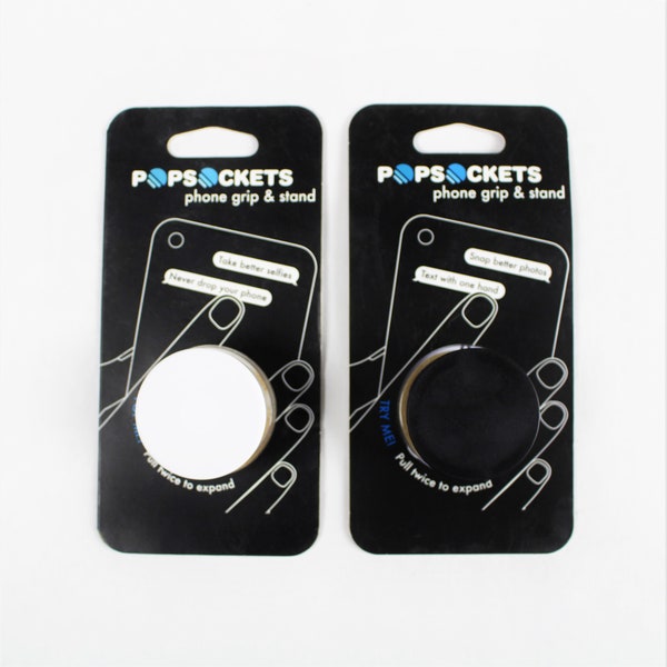 Original popsockets name brand original plain black or white Pop Phone grip cell phone holder pop sockets (original style, NOT swappables)
