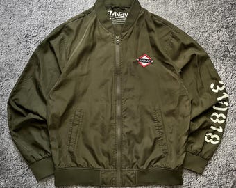 Eminem Kamikaze Rare Independent Green Japan Zip Up Bomber Jacket Size L