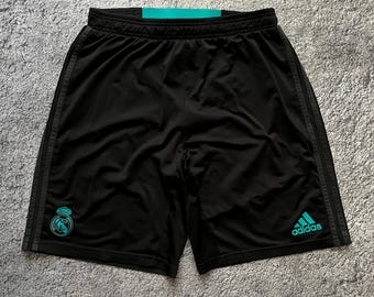 Adidas Real Madrid 2017 Football Soccer Black Shorts Size L