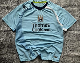 Le Coq Sportif Manchester City Home Football Soccer Jersey Shirt 2008/2009
