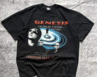 Vintage 1998 Genesis European Tour 98 Rock Band Y2K t-shirt Men's Size Xl