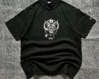 Camiseta vintage Flip Skateboards Motorhead Y2k para hombre, talla L