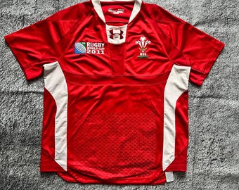 Vintage Under Armour Wales World Cup 2011 Union rugby Jersey shirt