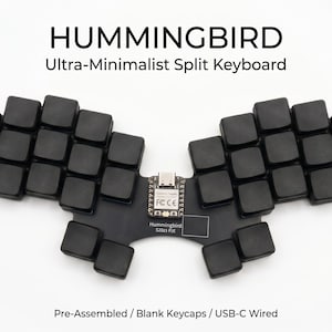 Hummingbird Split Mechanical Keyboard - Ultra-Compact 30-Key - Fully Assembled