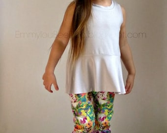 Pantalones HOSH - Patrón de costura digital PDF Pantalones ajustados Niños pequeños Niña Niño 12 meses a 6 Descarga instantánea